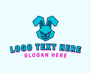 Mascot - Evil Bunny Rabbit logo design