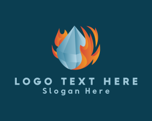 Stalagmite - Ice Gem Fire logo design