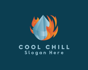 Refrigerator - Ice Gem Fire logo design