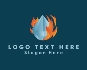 Stone - Ice Gem Fire logo design