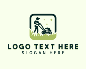 Gardening - Lawn Mower Gardener logo design