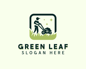 Lawn Mower Gardener Logo