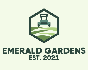 Hexagon Lawn Care  logo design