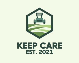 Hexagon Lawn Care  logo design