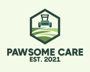 Hexagon Lawn Care  logo design