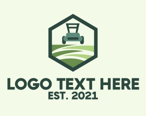 Garden Care - Hexagon Lawn Care logo design