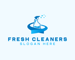 Disinfection Spray Cleaner logo design