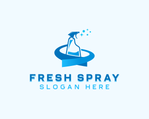 Spray - Disinfection Spray Cleaner logo design