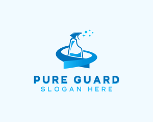 Disinfection - Disinfection Spray Cleaner logo design