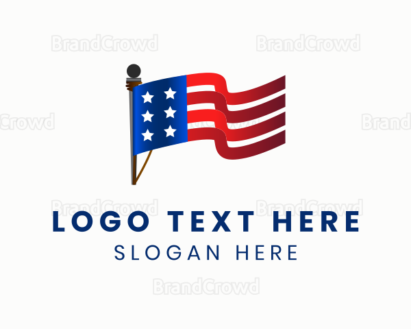 American Flag Pole Logo