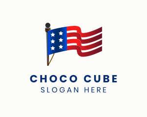 Election - American Flag Pole logo design