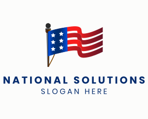 American Flag Pole logo design