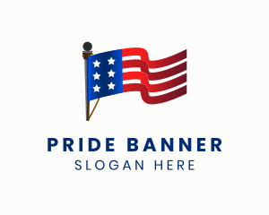 American Flag Pole logo design