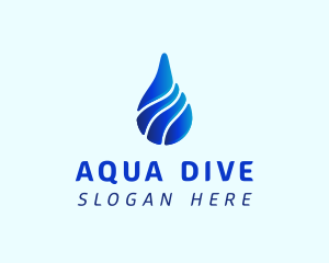 Aqua Water Drop logo design