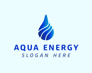 Aqua Water Drop logo design