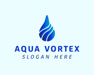 Aqua Water Drop logo design