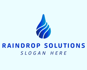 Raindrop - Aqua Water Drop logo design