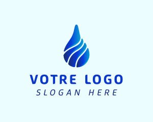 Rain - Aqua Water Drop logo design