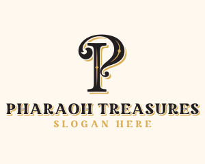 Luxury Decorative Jewelry Letter P logo design