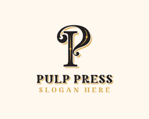 Luxury Decorative Jewelry Letter P logo design