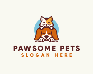 Pet - Cute Pet Cat Dog logo design
