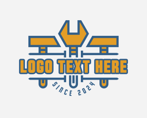 Remodeling - Wrench Hammer Repair logo design