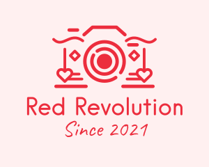 Red Valentine Camera logo design