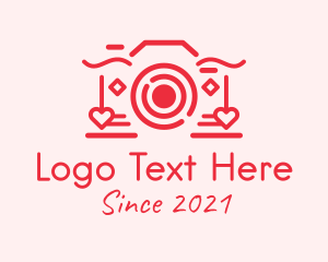 Event Photographer - Red Valentine Camera logo design