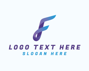 Lettermark - Gradient Business Letter F logo design