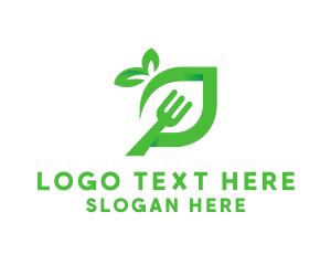 Veggie - Food Fork Restuarant logo design