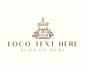 Candle Wax - Candle Flame Spa logo design