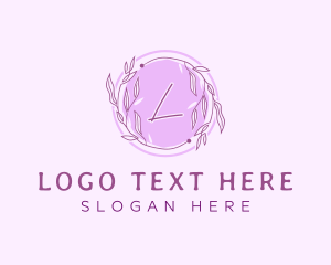 Feminine - Spa Leaf Decoration logo design