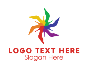 High - Shoe Stiletto Flower logo design