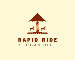 Amusement Horse Ride logo design