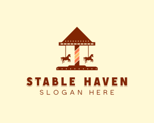 Amusement Horse Ride logo design