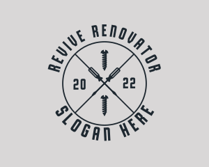 Renovator - Screwdriver Handyman Tools logo design
