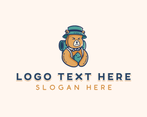 Hat - Adventure Camping Bear logo design