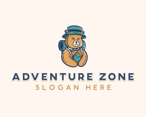 Adventure Camping Bear logo design