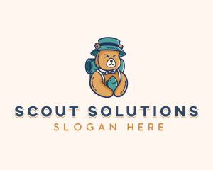 Adventure Camping Bear logo design