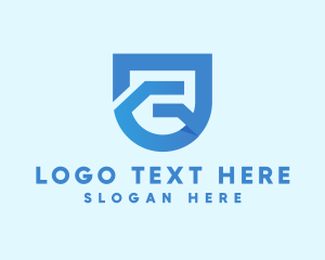 Online Protection - Modern Geometric Shield Letter G logo design