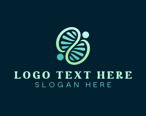 Double Helix - Science Biotech DNA logo design