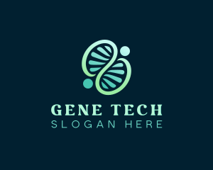 Genetics - Science Biotech DNA logo design