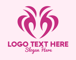 Flower Shop - Pink Flower Bud logo design