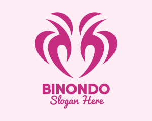 Pink Flower Bud Logo