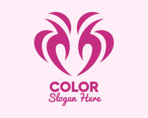 Pink Flower Bud Logo