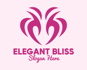 Pink Flower Bud Logo