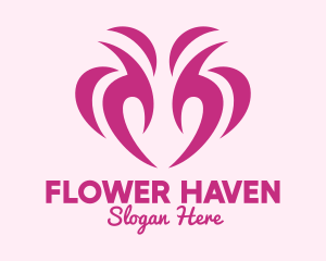 Pink Flower Bud logo design