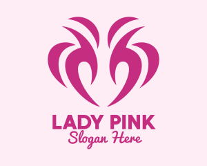 Pink Flower Bud logo design