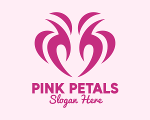 Pink Flower Bud logo design