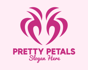 Pink Flower Bud logo design